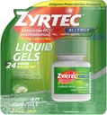 Zyrtec 24 tuntia Sisällä ja ulkona Allergy Liquid Geels, Antihistamiini kapselit Cetirizin Hydrochlorothiazide All-Day Allergia Relief, 40 kt (pakkaus 2)