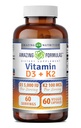 Hämmästyttävä Formula D3-vitamiini 5000 IU K2-vitamiinin kanssa 100 mikrog D3 + K2 Complex Supplement 