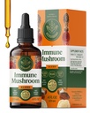 HERBAMAMA Super Immune Mushroom Supplement - Vegan 8-Mushroom Complex Blend kanssa Reishi, Lion's Mane, Cordyceps & Chaga Extract - Ei-GMO, alkoholiton, sokeriton Immuniteetti Drops, 56 päivän toimitus