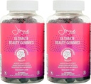Joyce Giraud Ultimate Beauty Gummies, 60 päivän tarjonta, tukee ihon nesteytys ja terve iho sävy, 180 Gummy