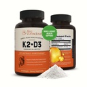 Live Tietoinen K2-vitamiini MK7 D3-lisällä ... Bone & Heart Health Support - Patentoitu K-vitamiini D3 5000 IU - 60 Softgels