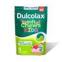 Dulcolax Kids laminoitua laksatiivista pehmeää purukumia, stimulanttivapaata laksatiivia, hellää ummetusta lapsille, pehmeää ulostetta, vesimelonia, magnesiumhydroksidia 1200 mg, 15