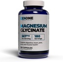 GenOne Magnesium Glycinate kapselit - tehostettu imeytyminen luun ja mielen tuki - hellä vatsa 567 mg per tarjoilu - 180