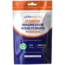 Vitamaattinen magnesium (alkaen Bisglysinaatti & oksidi) - Tukee lihasten, nivelten ja sydämen terveys 250 grammaa - 125 tarjoilua