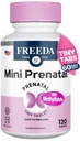FREEDA Mini prenataalinen vitamiini - Kosher prenataalit - Helppo niellä tabletit - Prenataali vitamiineja rautaa, prenataali foolihappoa / Folaatti, D-vitamiini - Prenataali monivitamiini raskaana oleville naisille (120)
