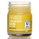 Ora's Amazing Herbal, Touchy Skin Salve, Ekseema Cream hoito, Jäänpoistovoidetta lapsille ja aikuisille, Calendula voide luonnollinen herkkä, hajuton, kuiva iho Balm 1 oz Travel Size
