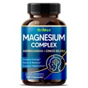 Magnesium Complex 8,600mg - x8 Teho Ashwagandha + Ginkgo Biloba - Rentoutua & Palauta, levollinen uni - USA Made & Tested (150 Count (Pakkaus 1))