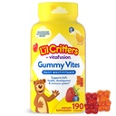 L'il Critters Gummy Vites Daily Kids Multivitamiinit Assorted Fruit Flavors for Ages 2+ Toddlers & Kids, Gummy Vitamiini C ja D, 95-190 Day Supply, 190 Gummies