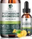 Kalium Magnesium Supplement Liquid w/triple Complex Magnesium Glycinate & Kalium Plus Omega 3, Sea Moss, Musta siemen, D3K2 & Kalsium Zzz, Leg Cramps & Muscle-2 FL OZ Drop