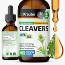 BIO KRAUTER Cleavers Tincture - Cleavers Herb Liquid Extract - Natural Detox - Alkoholiton ja sokeriton - Vegan Extract 2 Fl.Oz.