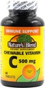 Pureskeltava C-vitamiini. Maistuva alhainen sokeri välttämätön vitamiini, ei edistä hampaan rappeutumista. 500 mg, 60 tablettia.