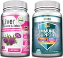 GreeNatr Comprehensive Immuuni ja maksan terveys tuki Blend - 7-in-1 Immunosupport täydentää C-vitamiini, D3-vitamiini, Sinkki ja maksan Cleanse Detox & korjaus Formula