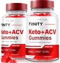 Rize labs (Pack of 2 Trinity Keto + ACV Gummies for Advanced Painonmenetys, Premium Keto Plus ACV Formula, Kaikki luonnolliset Apple Siideri Viinietikka täydentää, Gummy 500 mg Review (120 Gummies)