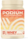 Podium Nutrition Whey Protein Powder, Vanilla Ice Cream, 22g Protein Per Serving Dgestive Enzymes, Whey Protein Isolate & Concentrate, Gluteeniton, Low Carb, Low Sugar & Soy Free, 15 tarjoilua