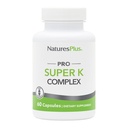 NaturesPlus PRO Super K Complex - 60 kapselia - edistää tervettä kalsiumaineenvaihduntaa - sisältää K1- ja K2-vitamiinia - ei-GMO, Vegan & Gluteenittomia - 60 tarjoilua