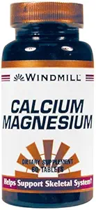 Tuulimylly Kalsium Magnesium tabletit - 60 Ea