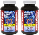 Yerba Prima Prebiootti Colon Care Kapselit Ravintokuitua, 180 Count, (Pack of 2) - Viisi muotoa kuitua Plus FOS Prebiootit täydentää - Liukenematon & liukenematon säännöllisyys & digestiivinen tuki