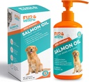 Fur & Health Wild Alaskan Salmon Oil Omega 3 koirat & kissat - Natural Fish Oil Supplement Terve iho, kiiltävä takki & Joint Support - Pure EPA & DHA Formula Pet Immuuniterveys 16oz