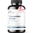 Designs for Health Magnesium Malate - Kelated Magnesium as Di Magnesium Malate - Erittäin Biosablet Form to Support Energy, Bone Health + lihasten Recovery (240 Magnesiummalate kapselit)