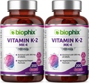 Biophix K2-vitamiini MK-4-100 mcg 200 Caps Alfalfa 2 Pack - tukee vahva luut immuuni terveys