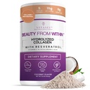VITASEI Hydrolysed Collagen Peptides Powder with C-vitamiini & Resveratrol - Hiukset, iho ja kynnet Vitamiinit naisille ja miehille - Bone and Joint Supplement - Coconut Flavored - 16 oz