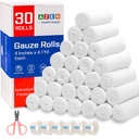 AZEN 30 pakkausta, 4 x 4,1 Yards, Premium Medical Supplies, Ensiaputarvikkeet, Bandage Wrap Vet Wrap, Mummy Wraps