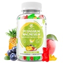 Kalium Magnesium Supplement Gummies, Kalium Gummies aikuisille Lapset, Imeytyminen Magnesium Glycinate jalkakramppeja ja immuuni terveys, sokeriton, vegaaninen sekoitettu maku 60