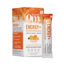 OM MUSHROOM SUPEFOOD Energy Plus Sienijauhe Drink Mix, Citrus Orange, Single Serve, 10 Count, Sienten Blend, Cordyceps, Yerba Mate, Tumeric, B-vitamiini Complex, Pre-Workout, Immuuni täydentää