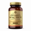 Solgar E-vitamiini 268 mg (400 IU) - 100 Softgels - Luonnollisesti käytetty E-vitamiini d-Alpha-tokoferoli - Gluteeniton, Dairy Free - 100