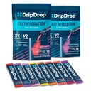 DripDrop Hydration - Elektrolyytti Powder Packets - Watermelon, Berry, sitruuna, appelsiini, hedelmäpunssi, viinirypäle, mansikkasitruuna, kirsikka - 32