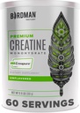 BIRDMAN High-Purity Creatiini Monohydraatti Mautonta jauhetta, pre-workout, korkea suorituskyky 300g