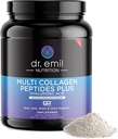 DR. EMIL NUTRITION Multi Collagen Peptides Powder - 20 g makuamaton hydrolysoitu Collagen Protein Powder with Hyaluronic Acid for Hair, Skin, Nails and Joins - 30 Tarjoilut