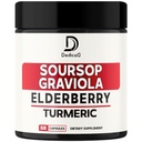 11in1 Graviola Soursop kapselit - Bled with Elderberry, Turmeric, Inkivääri, Milk Thistle, Cranberry & More - Tuki positiivinen mieliala, immuunijärjestelmän ja kehon hallinta