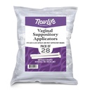 Kertakäyttöinen muovinen emätinsäiliö Applicators: Yksittäin kääritty Suplicator naisille - sopii eniten Boric Acid Suppositories, pillerit, tabletit ja koko 0 ja 00 kapselit - 28 pakkaus