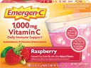 Emergen-C 1000 mg C-vitamiinijauhe, kanssa antioksidantteja, B-vitamiinit ja elektrolyyttejä, immuniteetit täydentää immuunitukea, kofeiiniton Fizzy Drink Mix, Vadelma maku - 30 Count/1 kuukauden