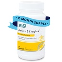 Klaire Labs SFI Health Active B Complex - Methylated B-vitamiinikompleksi, jossa metyylifosaatti, B12, B6 ja enemmän - Tuki Terve energia, aivot, maksa & hermojen toiminta (60 kapselia)