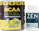 Nutrology Zen Natural Magnesium Supplement (30 tarjoilua) & Nutrology BCAA Natural, Plant Based BCAA Powder, Lemonade Flavor (30 tarjoilua)