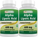 Best Naturals Alpha Lipoic Acid 600 mg 60 kapselia - ALA Tehokas antioksidantti (60.