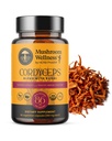 Mushroom Wellness Cordyceps Blend with Reishi: Organic Cordyceps & Reishi Mushroom Kapselit, Sieni Powder Supplement, Tukee Immuunijärjestelmän ja terveen virtsan toiminta, 90 vegaaniset kapselit