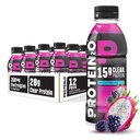 Protein2o Hydration Drink - 2-in-1 Liquid Clear Whey Protein Isolate ja Electrolyte Drink - 15g proteiinia, B5-vitamiinia, B6-vitamiinia - Työn jälkeen Recovery - 16,9 Fl Oz - 12 kreivi Dragon hedelmä Blackberry