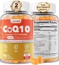 Sokeriton CoQ10 200mg Gummies - Coenzyme Q10 w/Tauriini, E-vitamiini, C, B6, B12, Sinkki - Korkea Imeytyminen CoQ10 täydennysosa antioksidantti, Cellular Energy & Hear-t Health, Vegan 120 C
