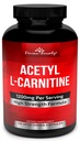 Divine Bounty Acetyl L-Carnitine Kapselit 1200mg Per Serving - L Carnitine Supplement 120 Kasvissyöjä Kapselit