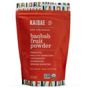KAIBAE Premium Organic Baobab Powder I Prebiootti Gut Health, jaksottainen Fasting, Immuniteetti, Kosteus C-vitamiini, polyfenolit, Mineraalit . Kuitu täydentää 8 oz.