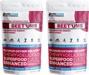 BEE'UMS Beet Chews - Premium Organic Beet Juice Powder Supplement - Typpioksidin energia- ja verenkierron tuki - Real Chocolate Pomegranaatti terveys purukumia 7 Superfoods (2)