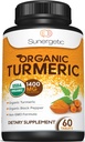 USDA Certified Organic Turmeric Supplement ... Sisältää Organic Turmeric & Organic Black Pepper... 1400mg Turmeric per Serving - 60