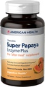 American Health Super Papaya Enzyme Plus - 180 purutablettia - Ater-Meal Supplement - Ei-GMO - 60 tarjoilua