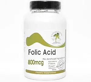 Foolihappo 800mcg ~ 200 kapselia - Ei lisäaineita ~ Luontolisät