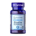 Puritan's Pride Premium Ultra Mega Biotin 10 000 mcg, ravintolisä terveille hiuksille, iholle, kynsille ja energian aineenvaihdunta tuki, 100 päivän tarjonta, 100 nopea julkaisu Softgels
