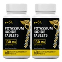 Nature's Fusions Kalium Iodide Tablets (Pack of 2) 130mg - 120 Tablets EXP 10/2032 - YODO Naciente - KI Pillerit - Yoduro de Potasio