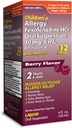 TARO Lasten 12HR Allergian lievittäminen Ei-huokoinen antihistamiini Liquid, Berry Flavor, alkoholiton, väriaineeton ja sokeriton, Fexofenadiini HCl (4 oz)